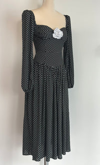 Mon Amour long Polka Dot Dress