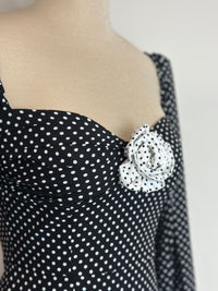 Mon Amour long Polka Dot Dress
