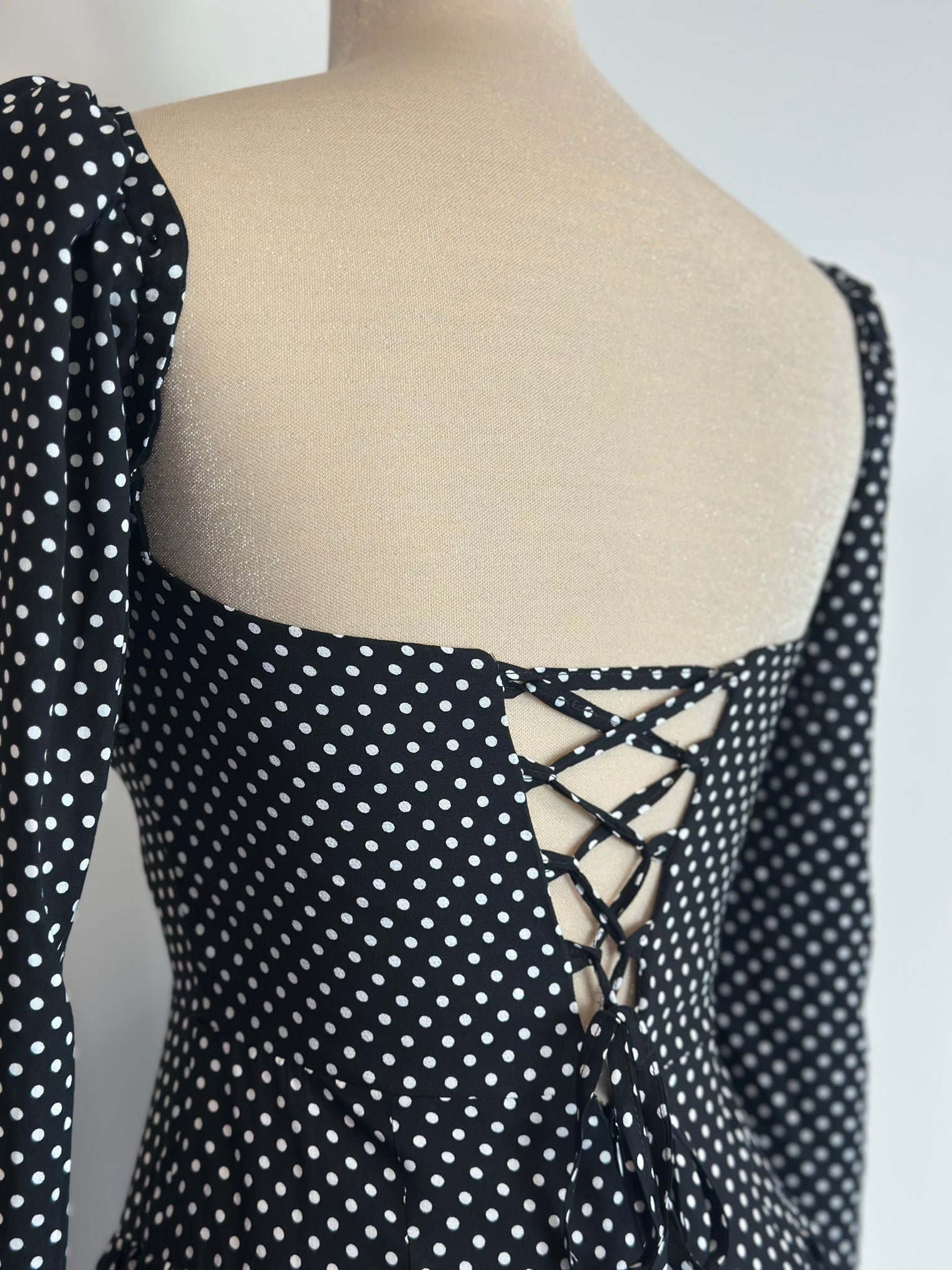 Mon Amour long Polka Dot Dress