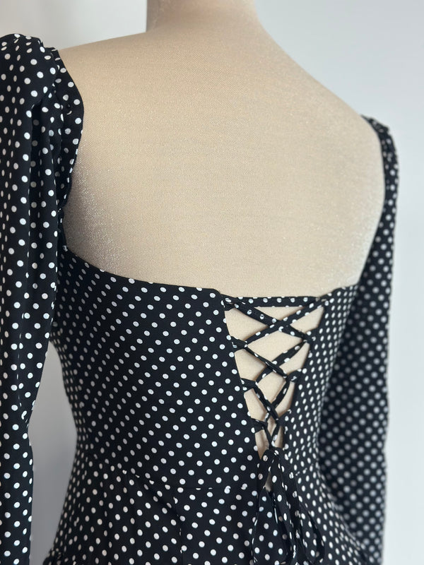 Mon Amour long Polka Dot Dress